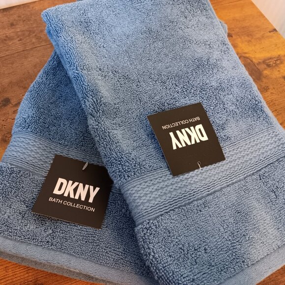 DKNY - Set of 2 Hand Towels - Cornflower Blue - Picture 3 of 10